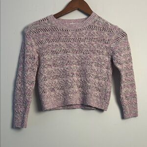 J.Crew|Lavender Knit Open weave Sweater sz S(6-7)